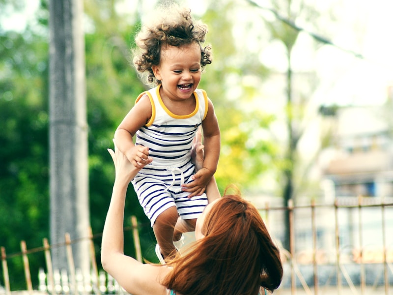 Child clinging to parent